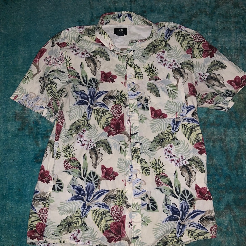 Floral button down shirt H&M